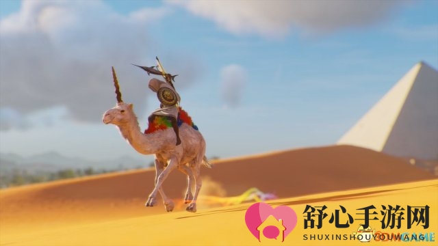 《刺客信条：起源》搞怪套装 手拿剑鱼骑彩虹骆驼