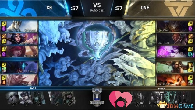 LOL2017全球总决赛入围赛 正在直播：C9 VS ONE