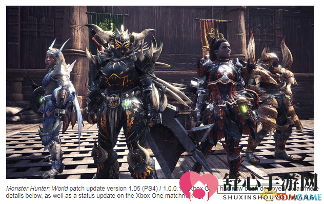 《怪物猎人：世界》PS4更新推迟，Xbox One联机问题待修复
