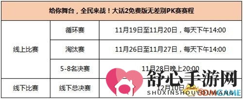 《大话西游2免费版》无差别PK赛赛程总览